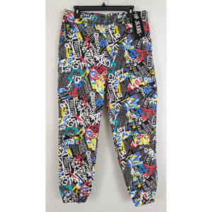 V.I.P sz 15/32 Graffiti Jogger style Pants streetwear multi color print 2050
